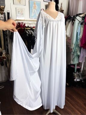 Vintage Blue Nightgown Set Robe and Gown 1950s 1960s